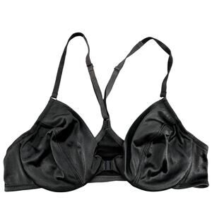 Victoria's Secret Racerback Bra Front Closure Unpadded Underwired Gray Medium